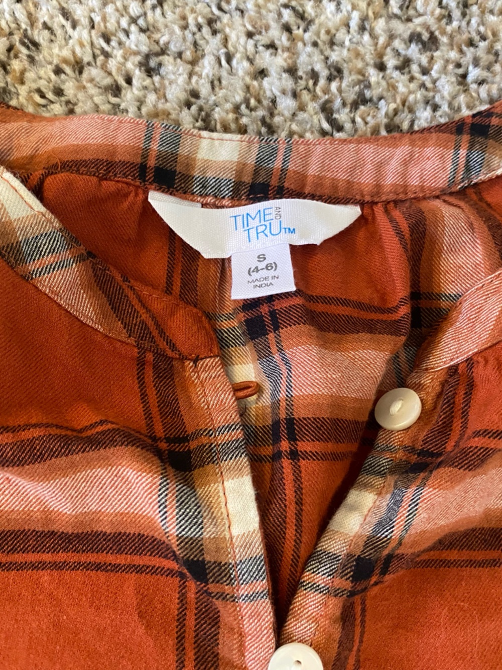 NWT Rust Plaid Button-Front Dress - Picture 6 of 6